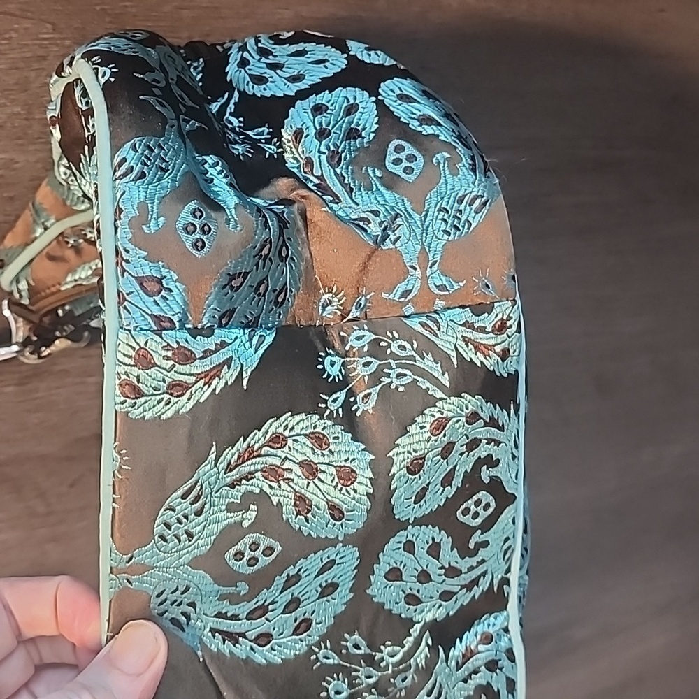 Petunia Pickle Bottom baby chic diaper bag nwot teal/brown vintage - Picture 8 of 11